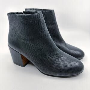 Gentle Souls 'Blaise 2' Ankle Boots WMNS 6M Leather Zippered 7484318 Block Heels